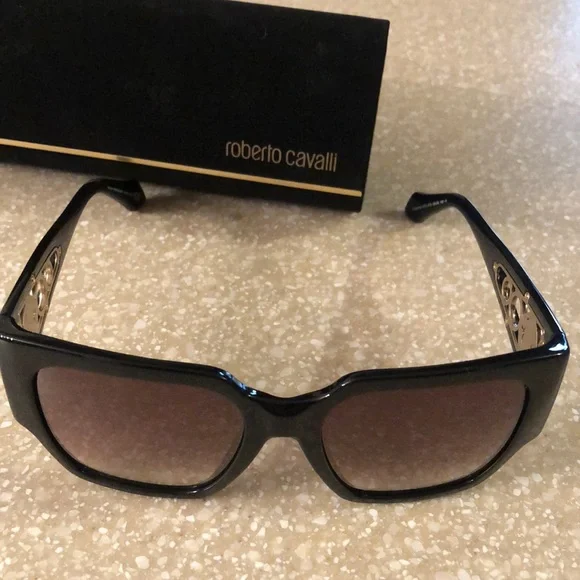 Roberto Cavalli “Made in Italy” 55mm Molazzana sunglasses with case Oversized sunglasses Loewe Brown in Plastic - 41656196 main image 4